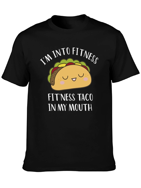 Funny Fitness Taco Black T-Shirt