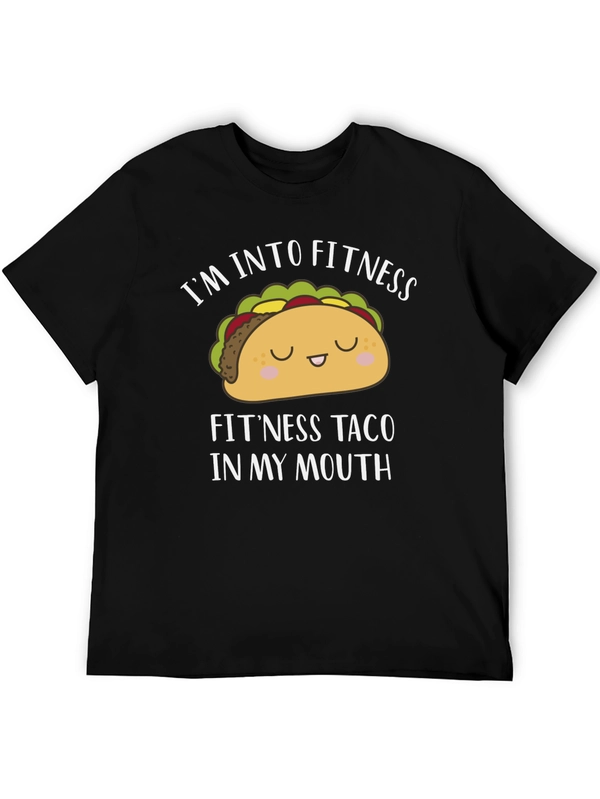 Funny Fitness Taco Black T-Shirt