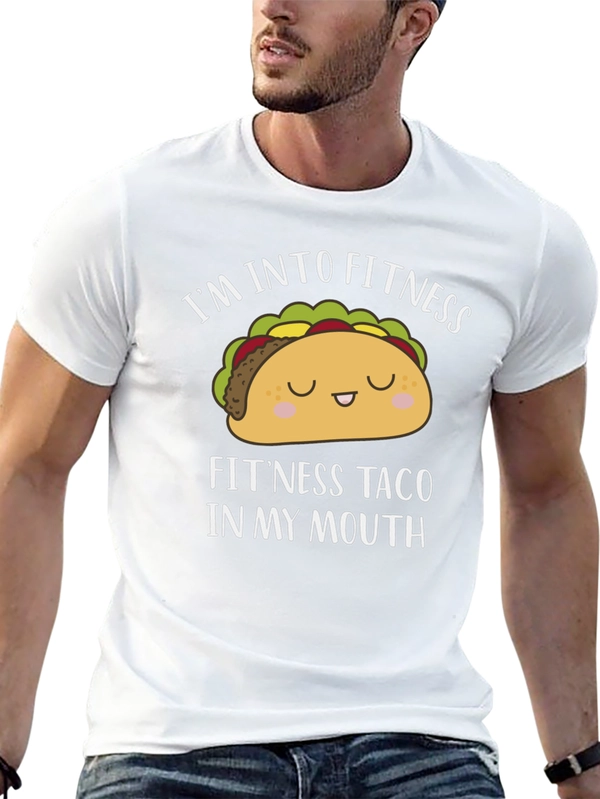Funny Fitness Taco Black T-Shirt
