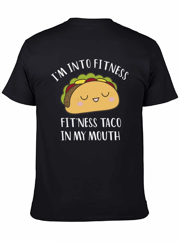 Funny Fitness Taco Black T-Shirt