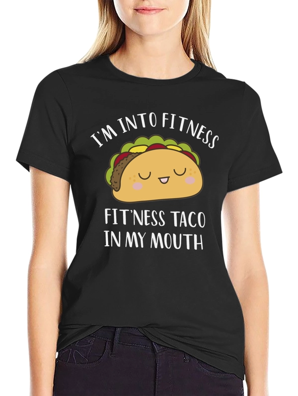 Funny Fitness Taco Black T-Shirt