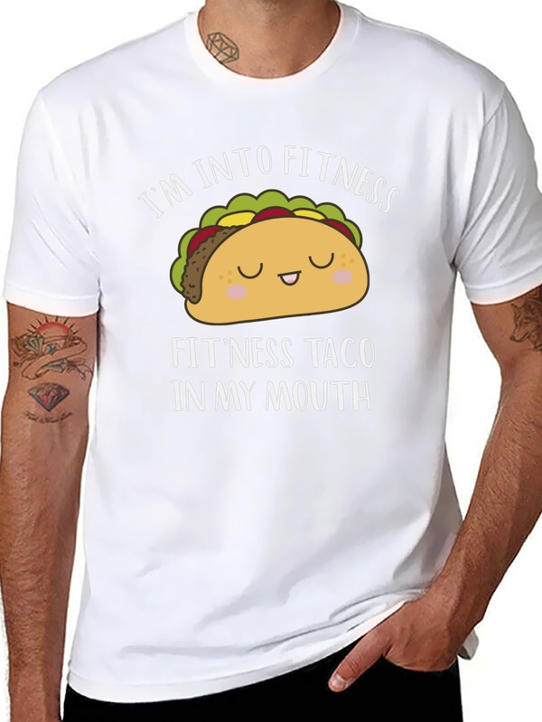 Funny Fitness Taco Black T-Shirt