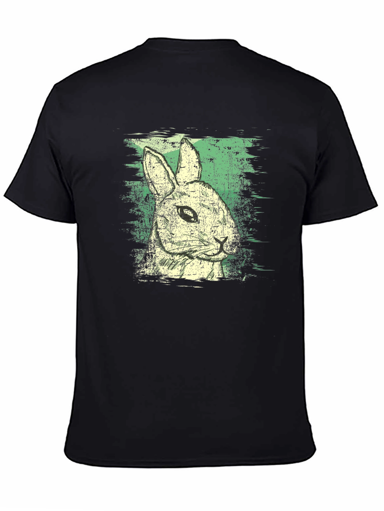 Rabbit Graphic Print Crew Neck Tee