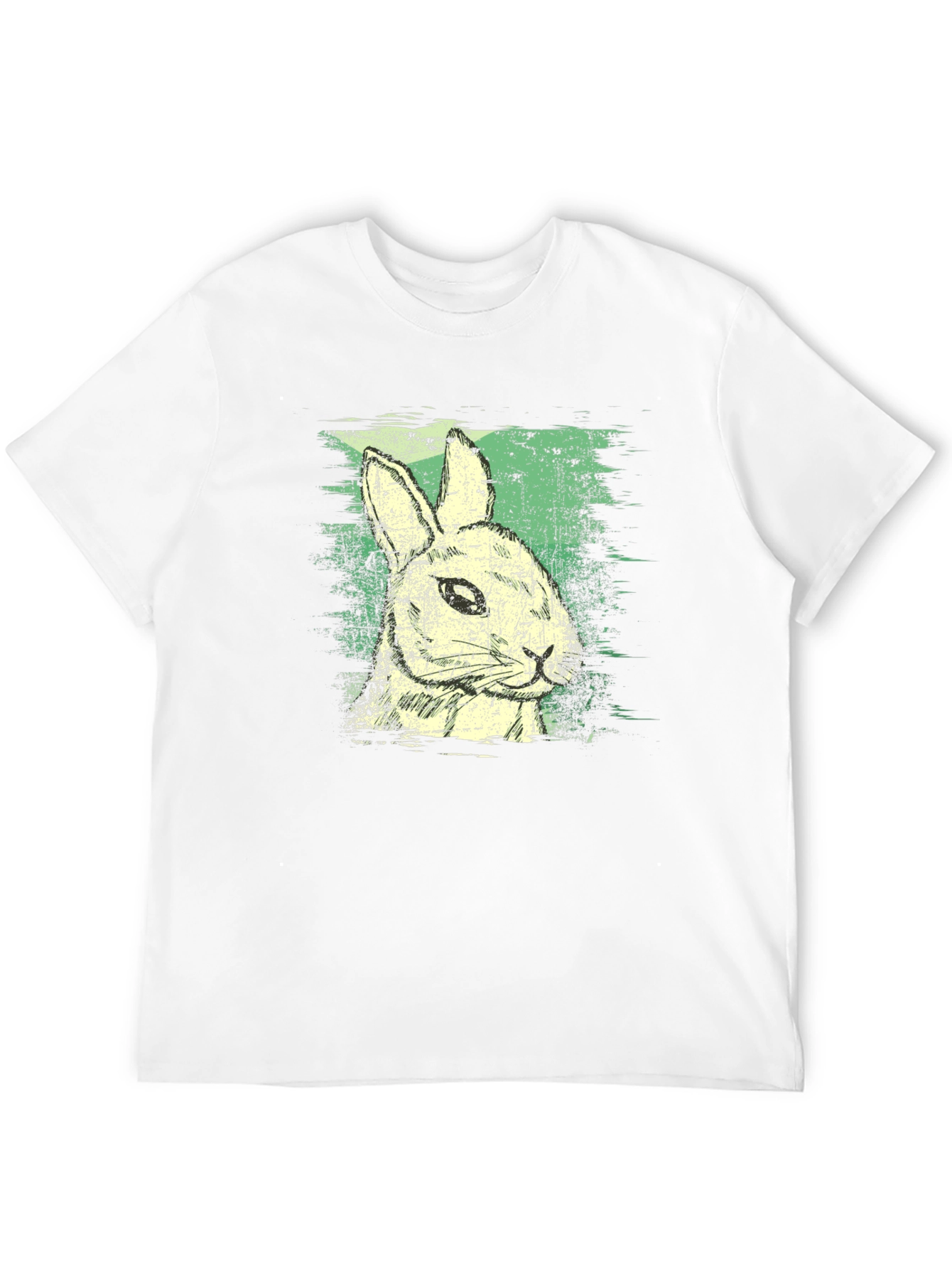 Rabbit Graphic Print Crew Neck Tee