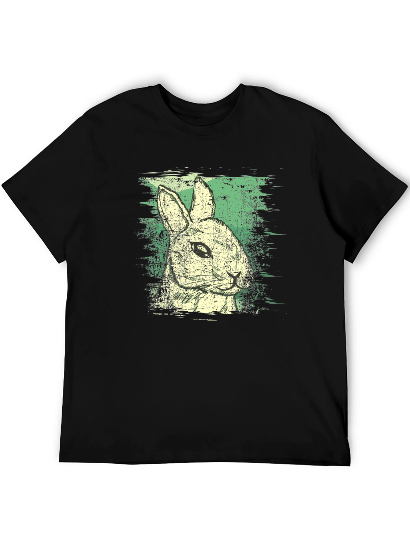 Rabbit Graphic Print Crew Neck Tee
