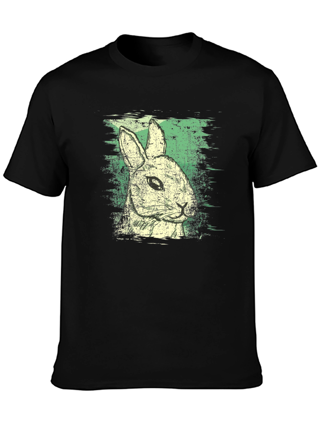 Rabbit Graphic Print Crew Neck Tee