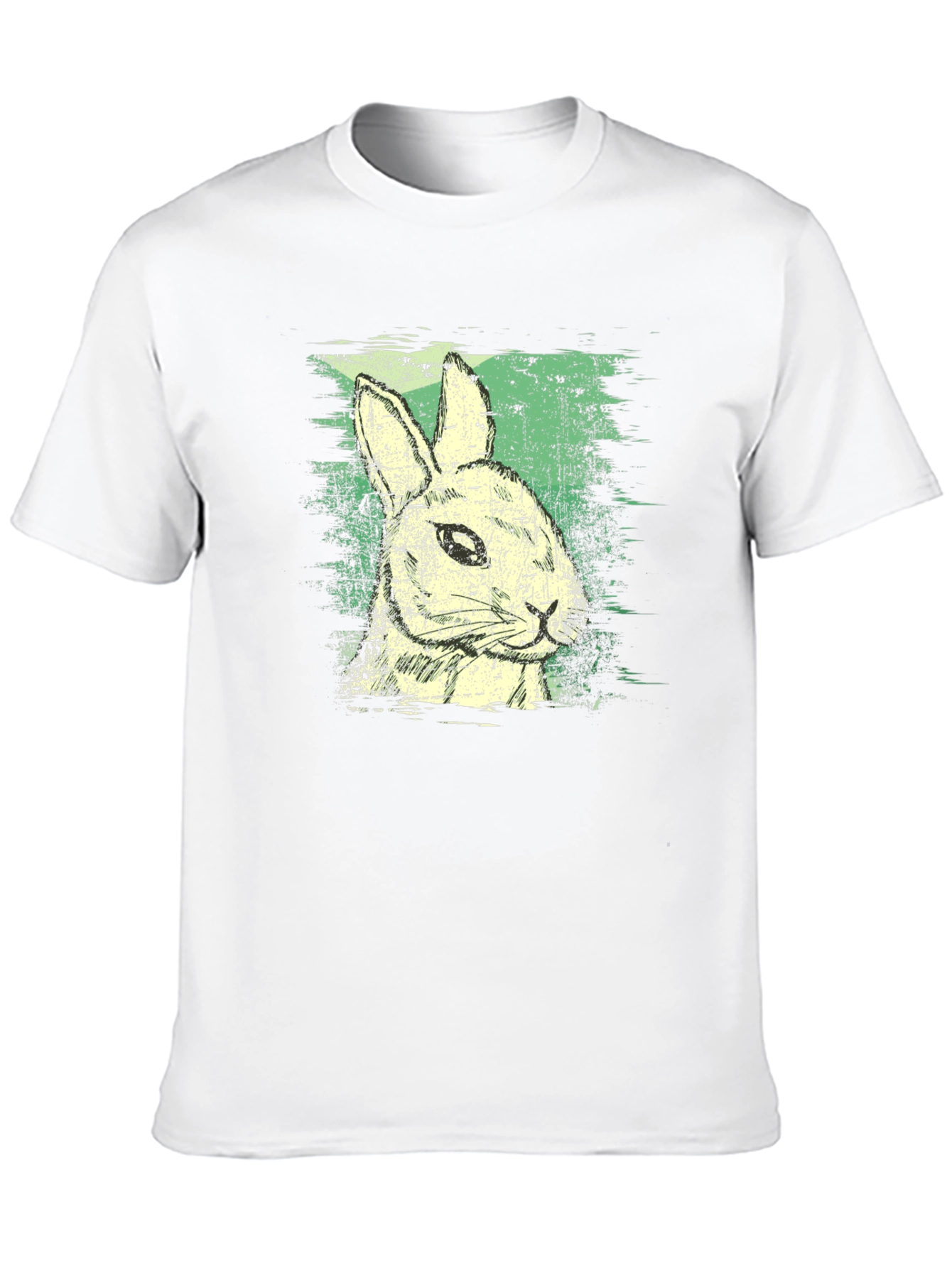 Rabbit Graphic Print Crew Neck Tee