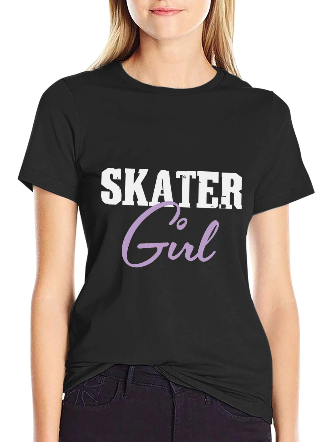 Skater Girl Graphic Tee - Soft Cotton Blend