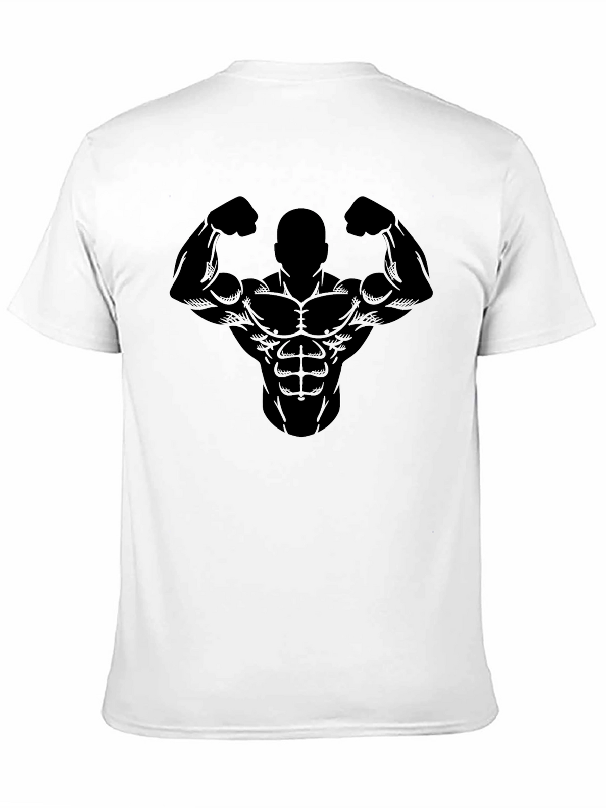 Muscle Silhouette Mens Black T-Shirt