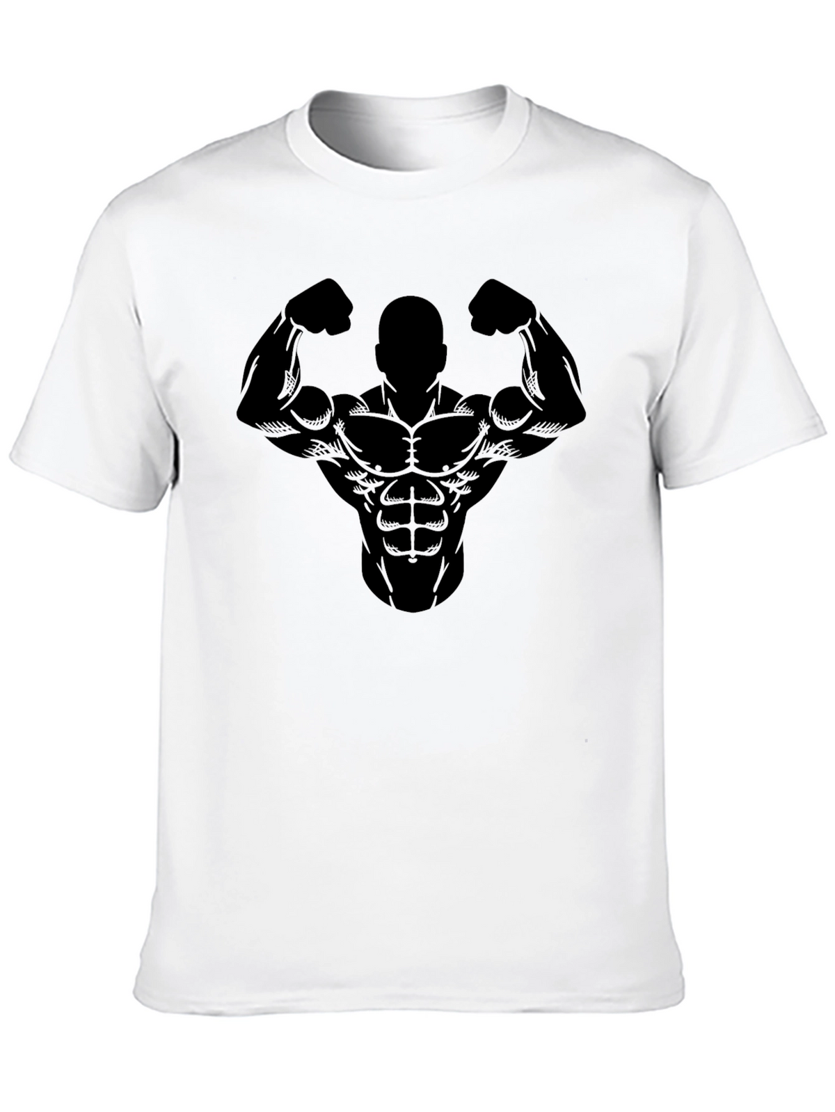 Muscle Silhouette Mens Black T-Shirt