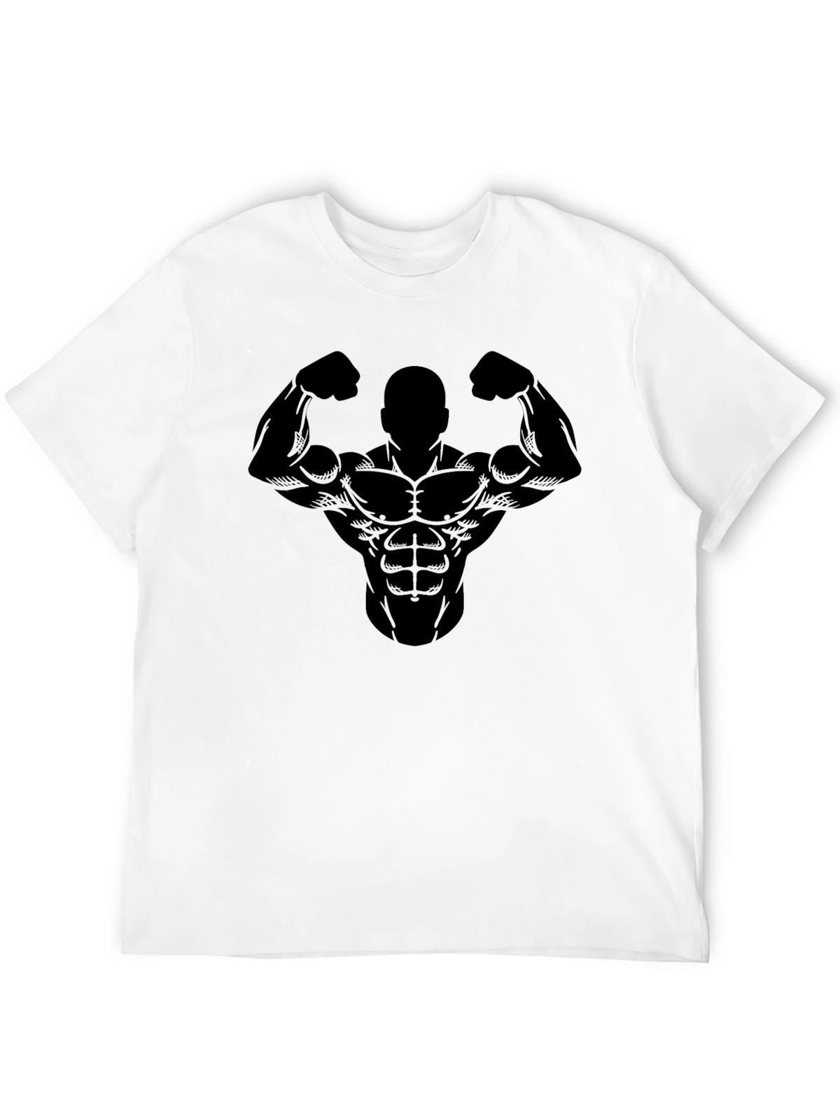 Muscle Silhouette Mens Black T-Shirt