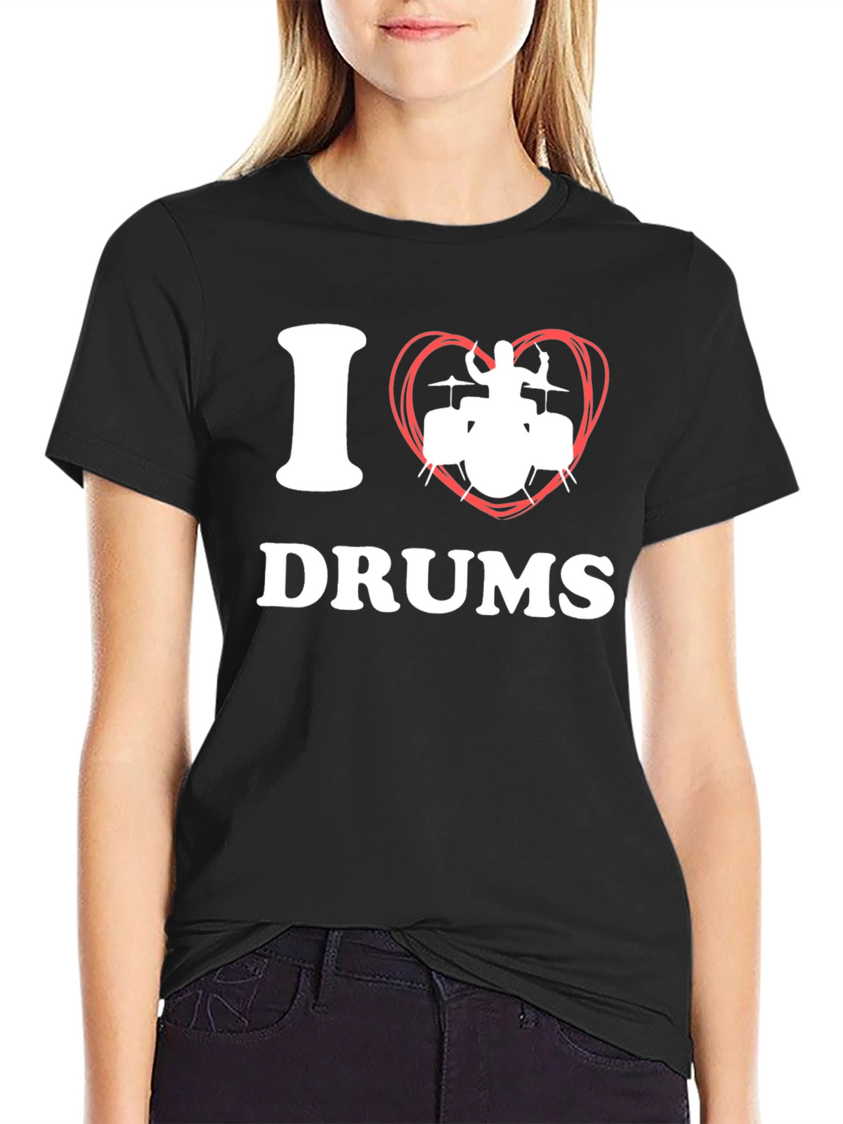 I Heart Drums Graphic Tee - Musicians T-Shirt