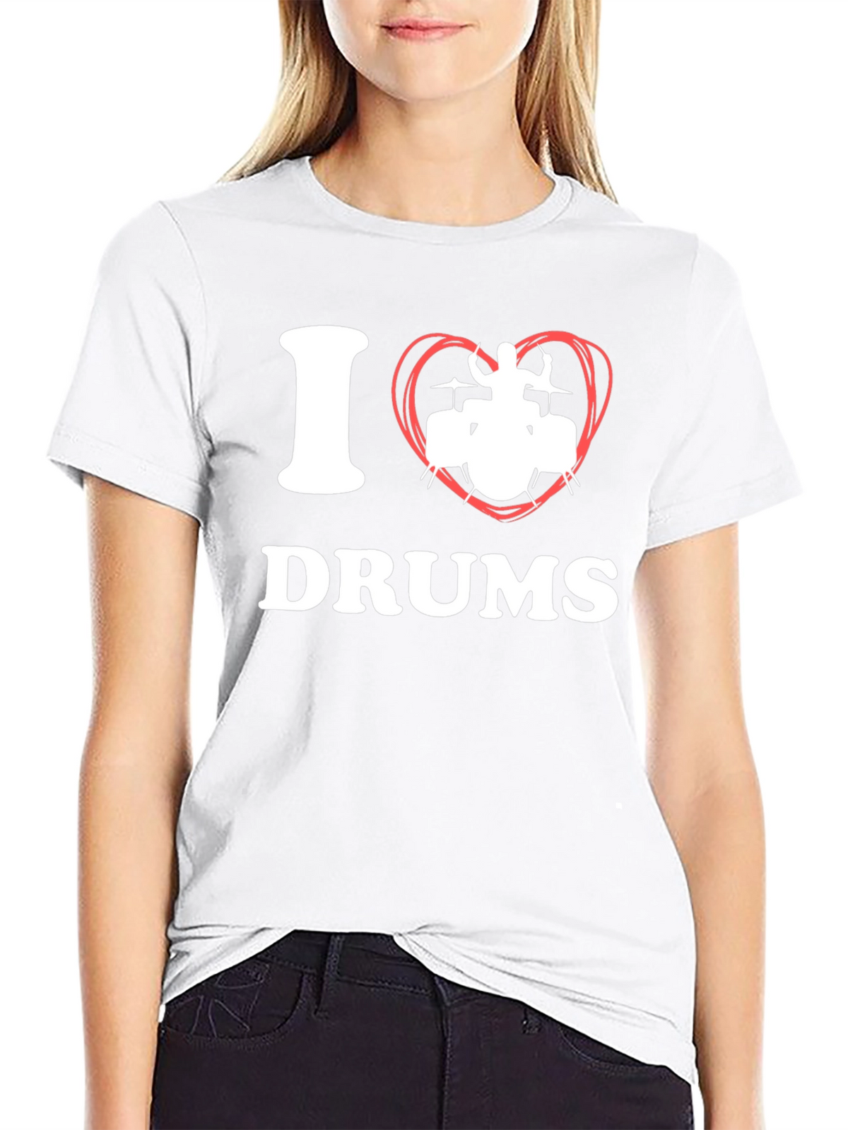 I Heart Drums Graphic Tee - Musicians T-Shirt