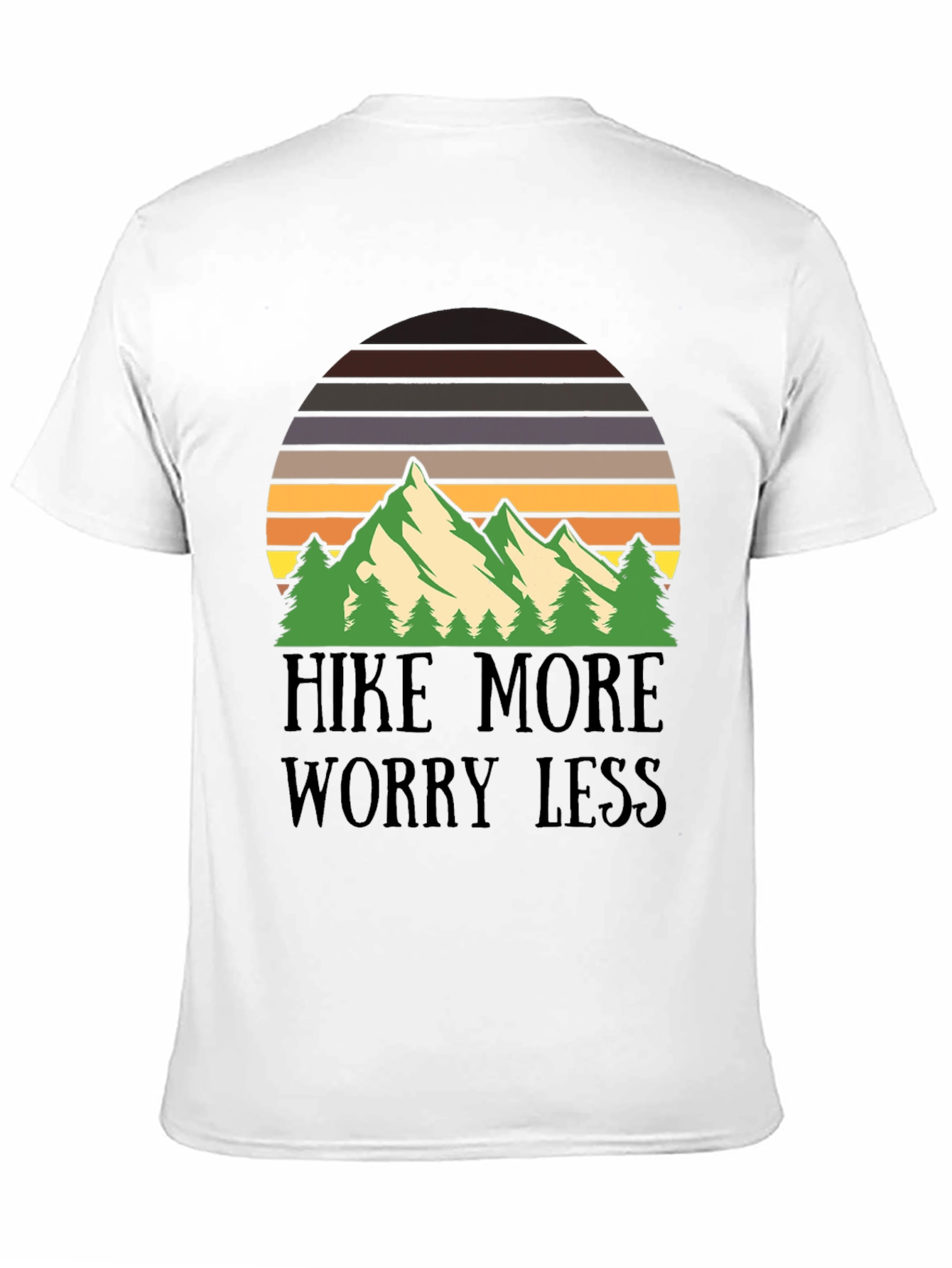 Hike More Worry Less Mountain Graphic Tee