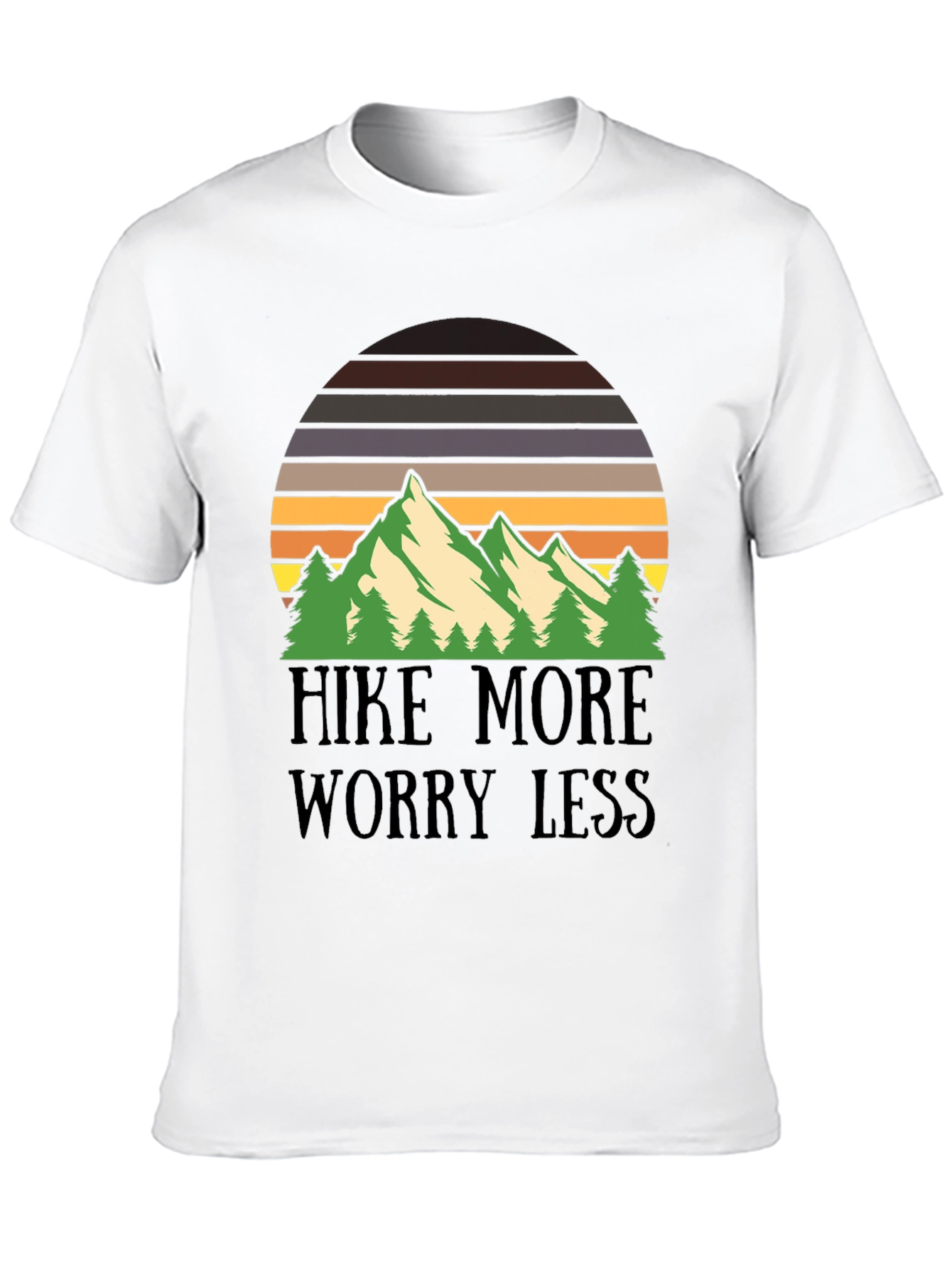 Hike More Worry Less Mountain Graphic Tee