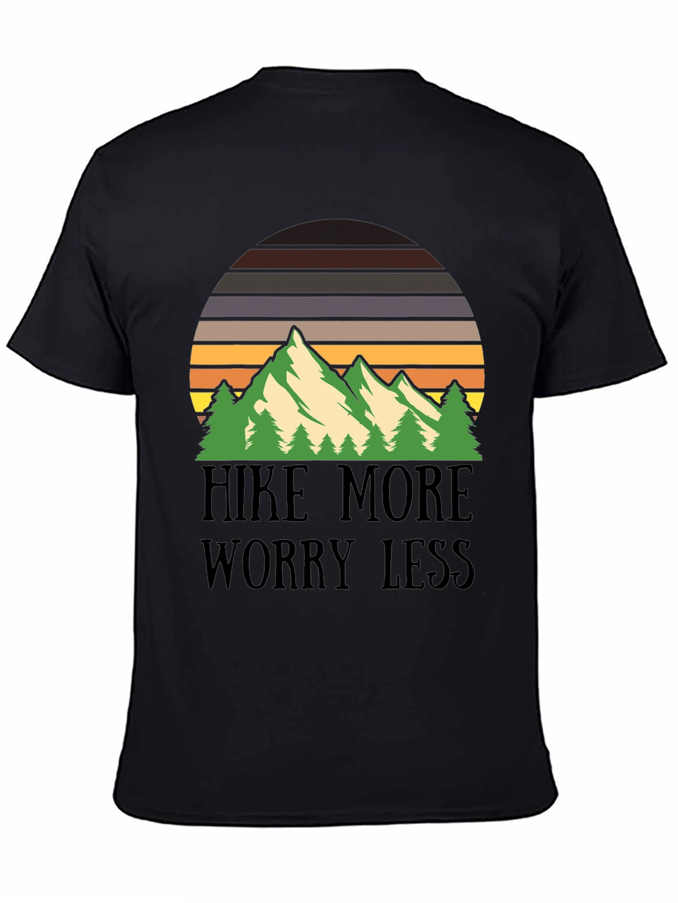 Hike More Worry Less Mountain Graphic Tee