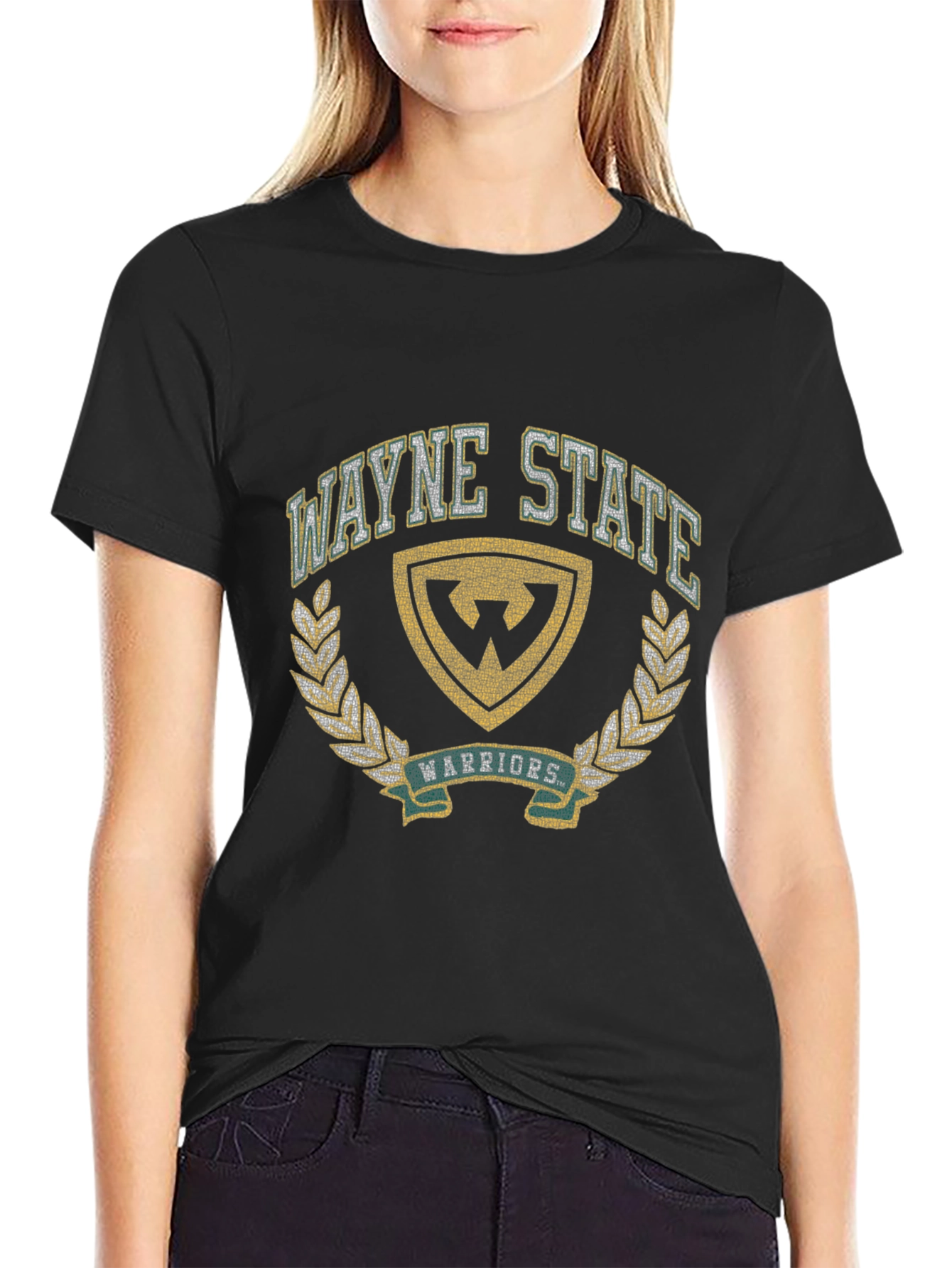 Wayne State Warriors Black Graphic T-Shirt