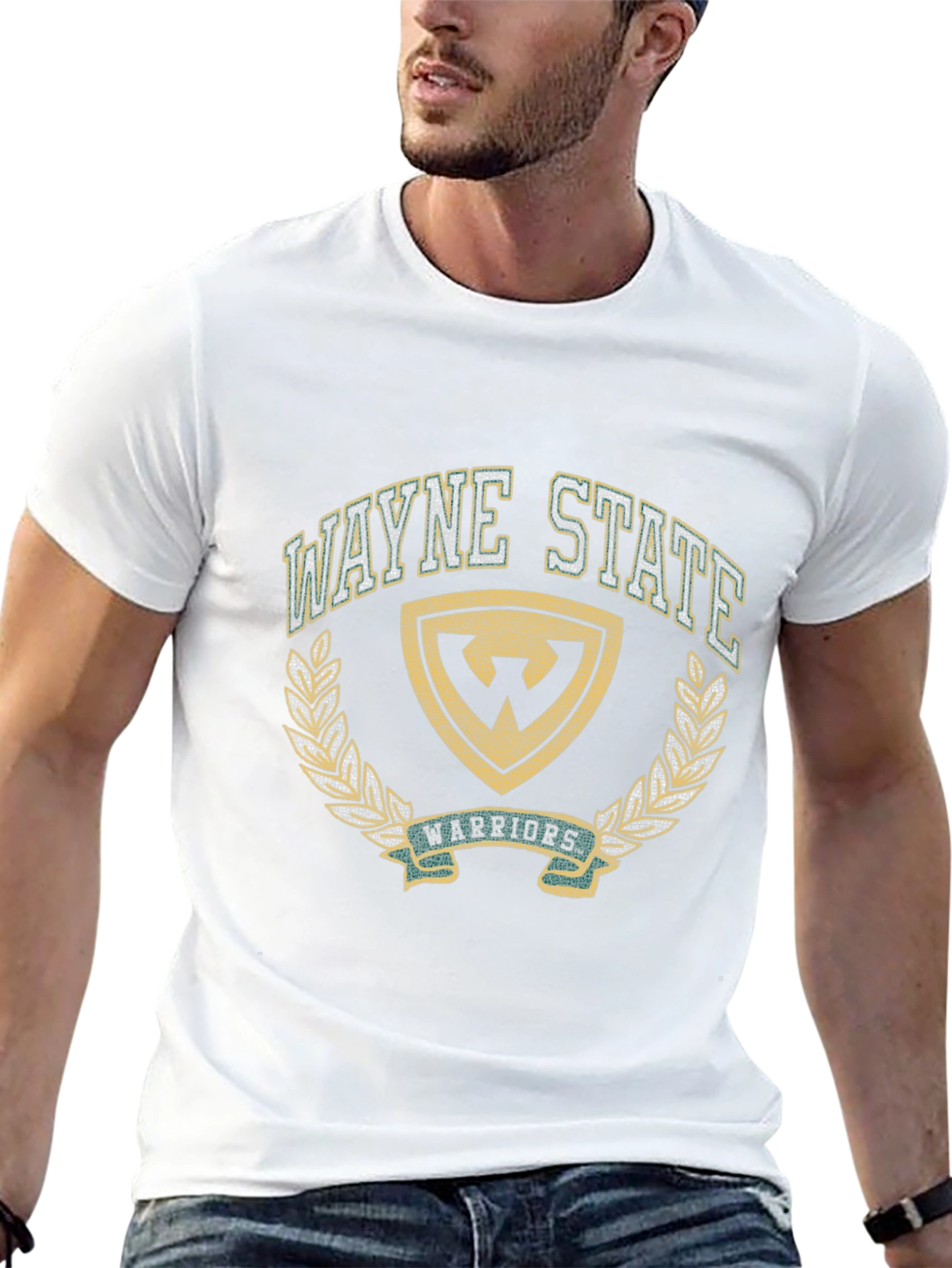 Wayne State Warriors Black Graphic T-Shirt