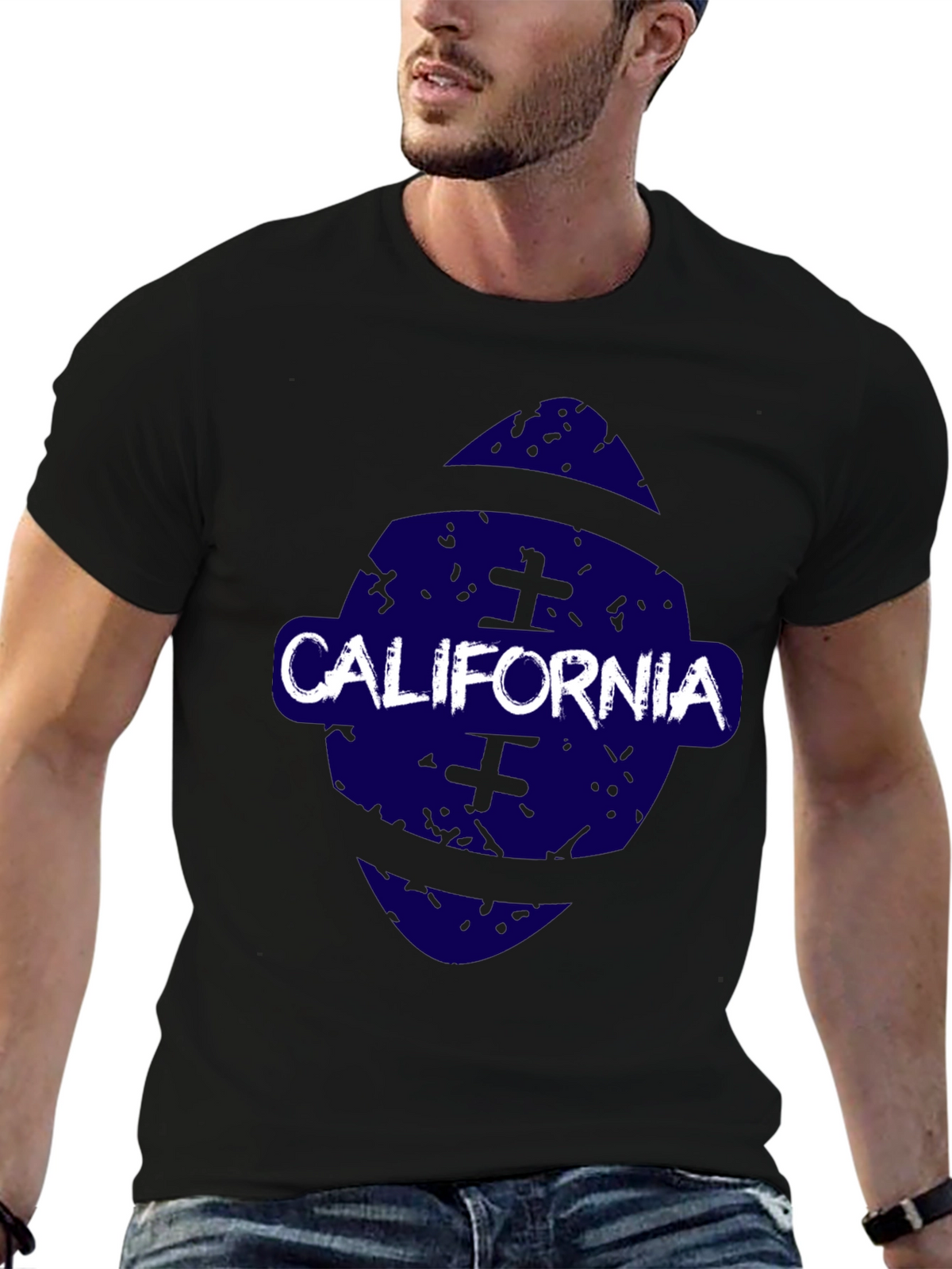 California Graphic Print Crew Neck T-Shirt