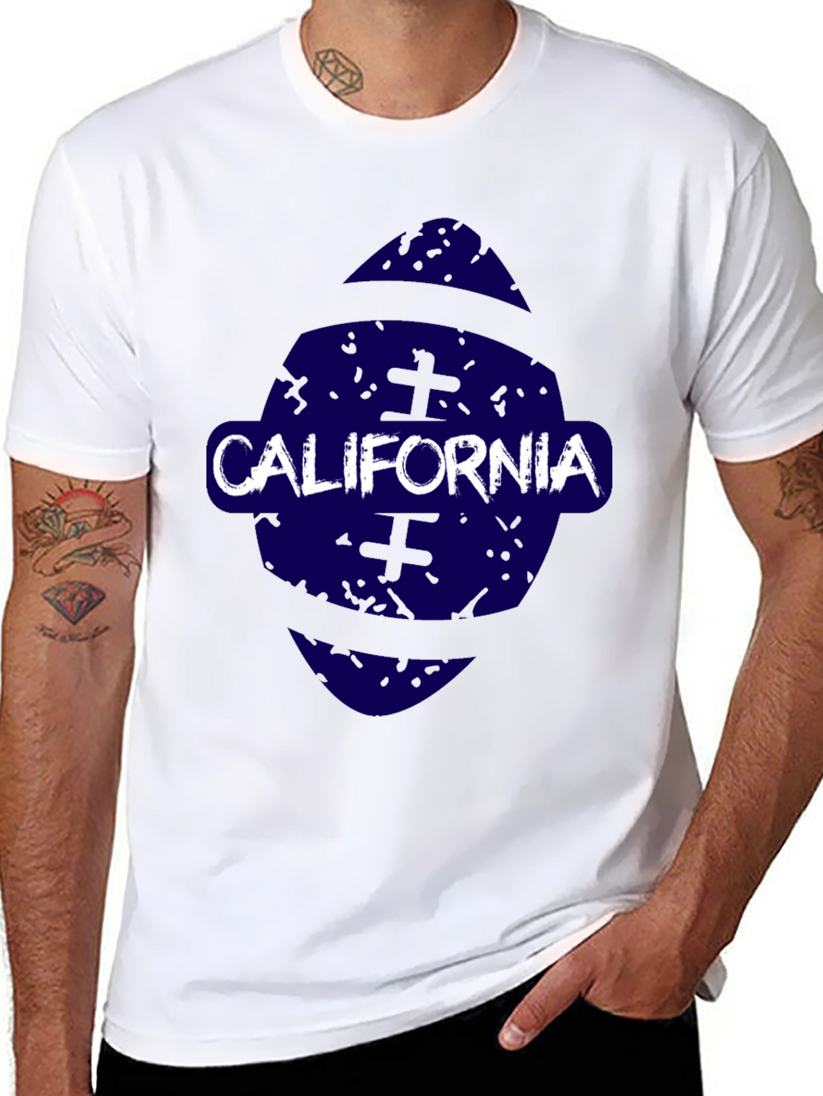 California Graphic Print Crew Neck T-Shirt
