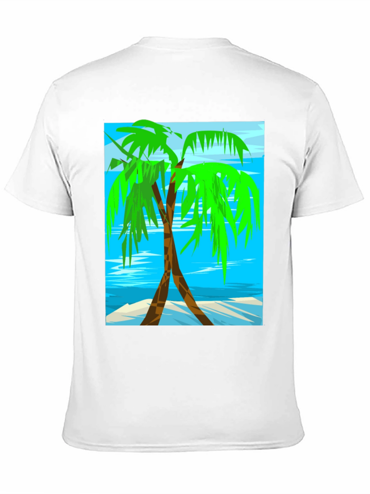 Palm Tree Graphic Tee - Tropical Beach Design