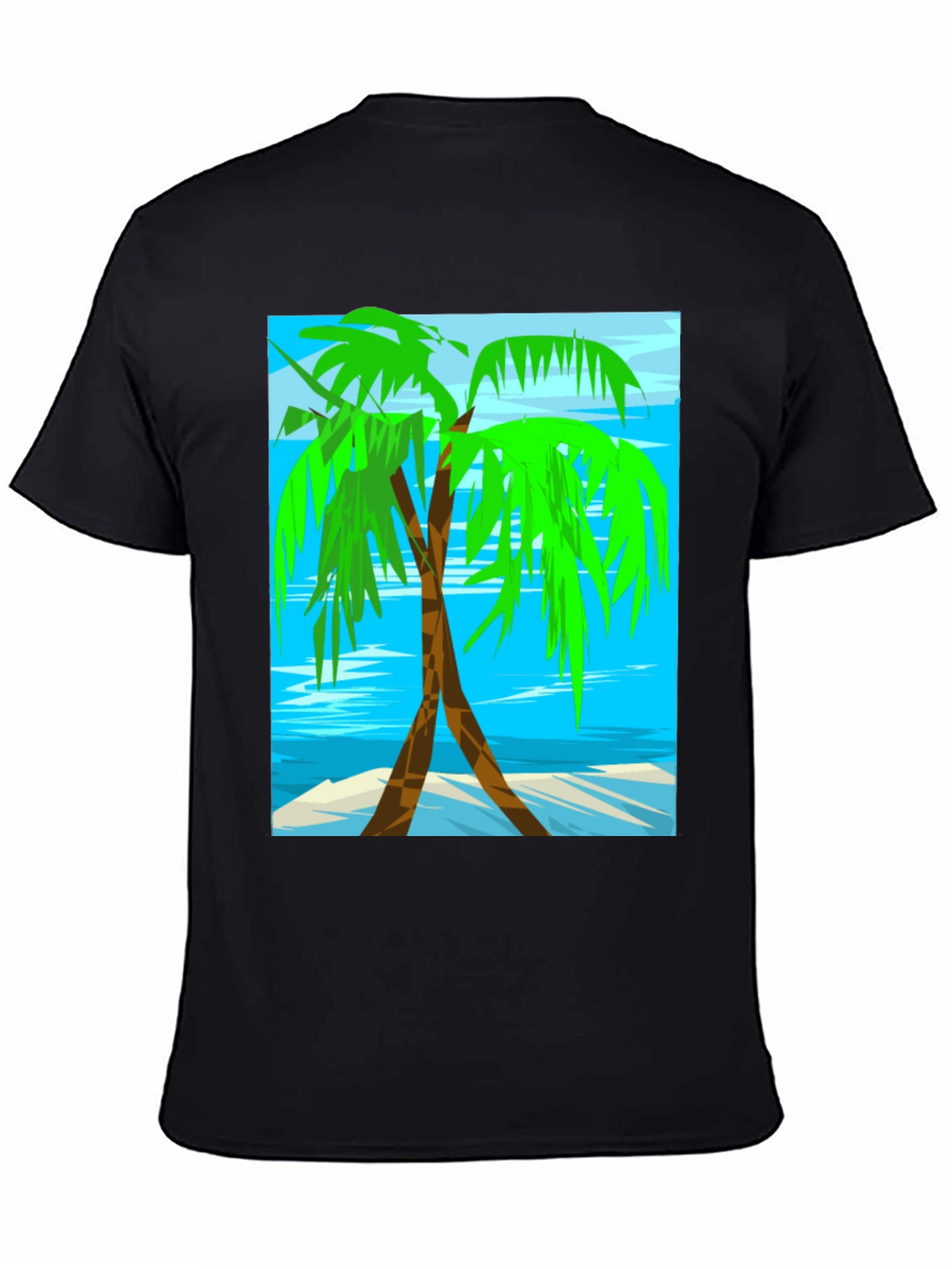 Palm Tree Graphic Tee - Tropical Beach Design