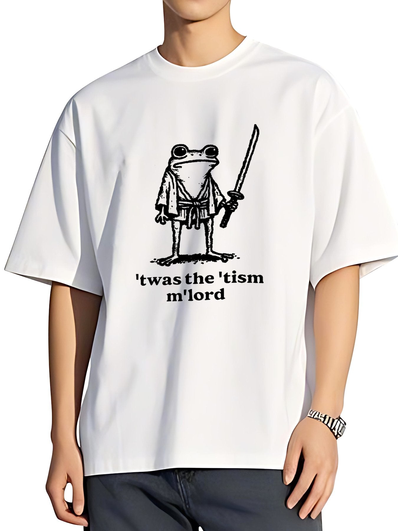T-shirt Tokyo-tiger-focused-samurai-frog-washed-t-shirt