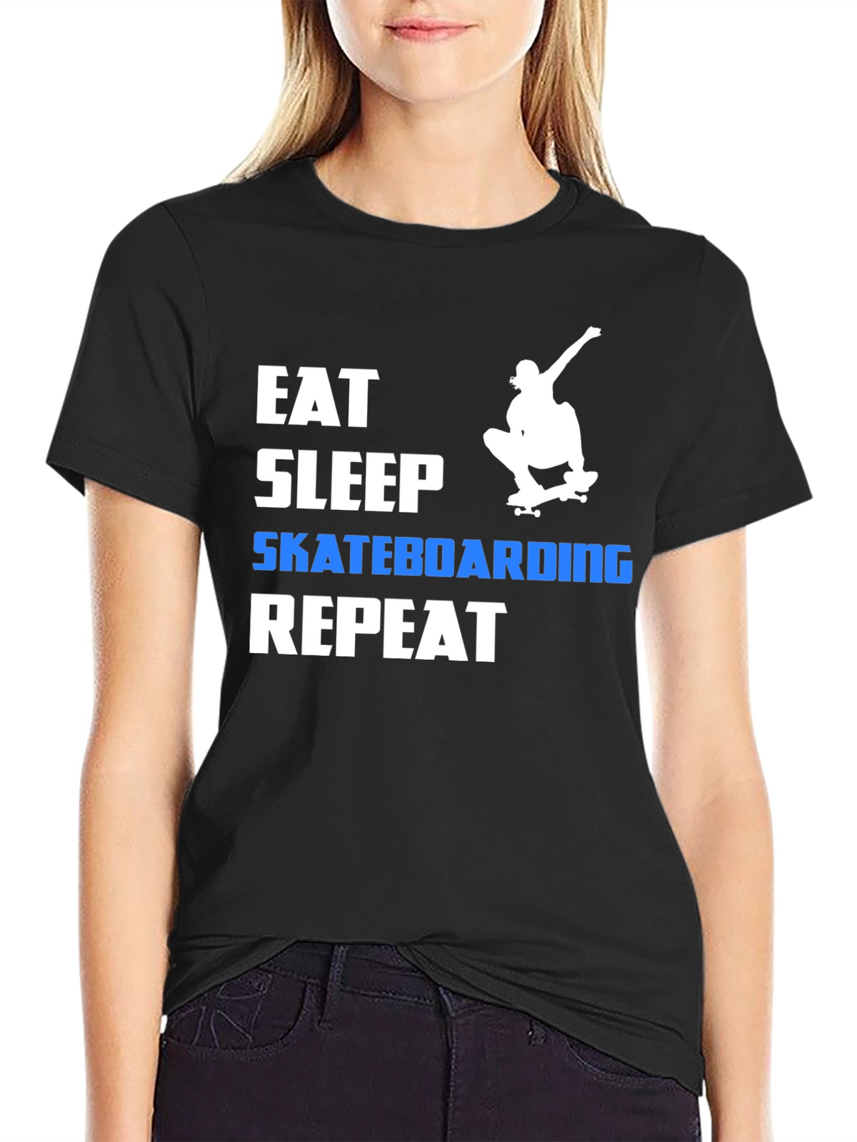 Eat Sleep Skateboarding Repeat Graphic Tee