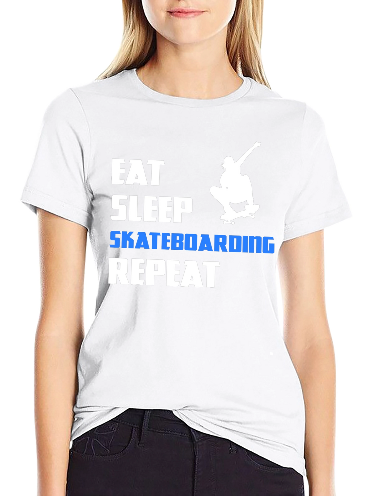 Eat Sleep Skateboarding Repeat Graphic Tee