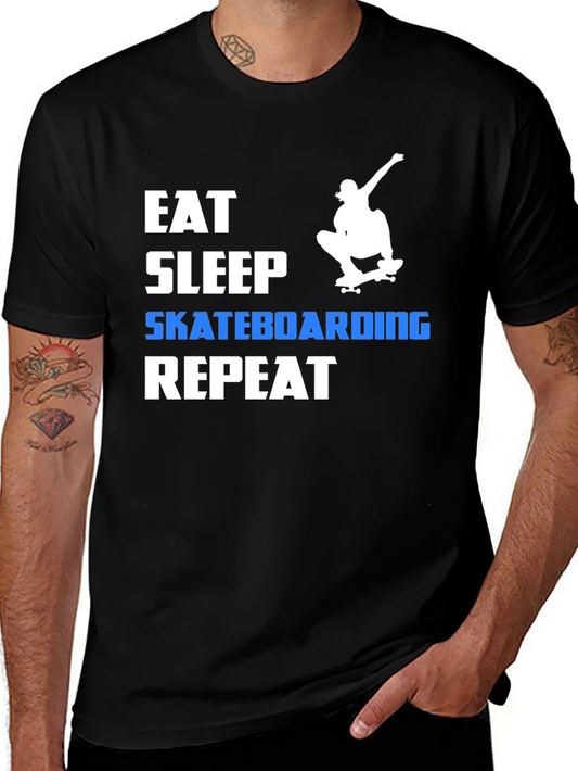 Eat Sleep Skateboarding Repeat Graphic Tee