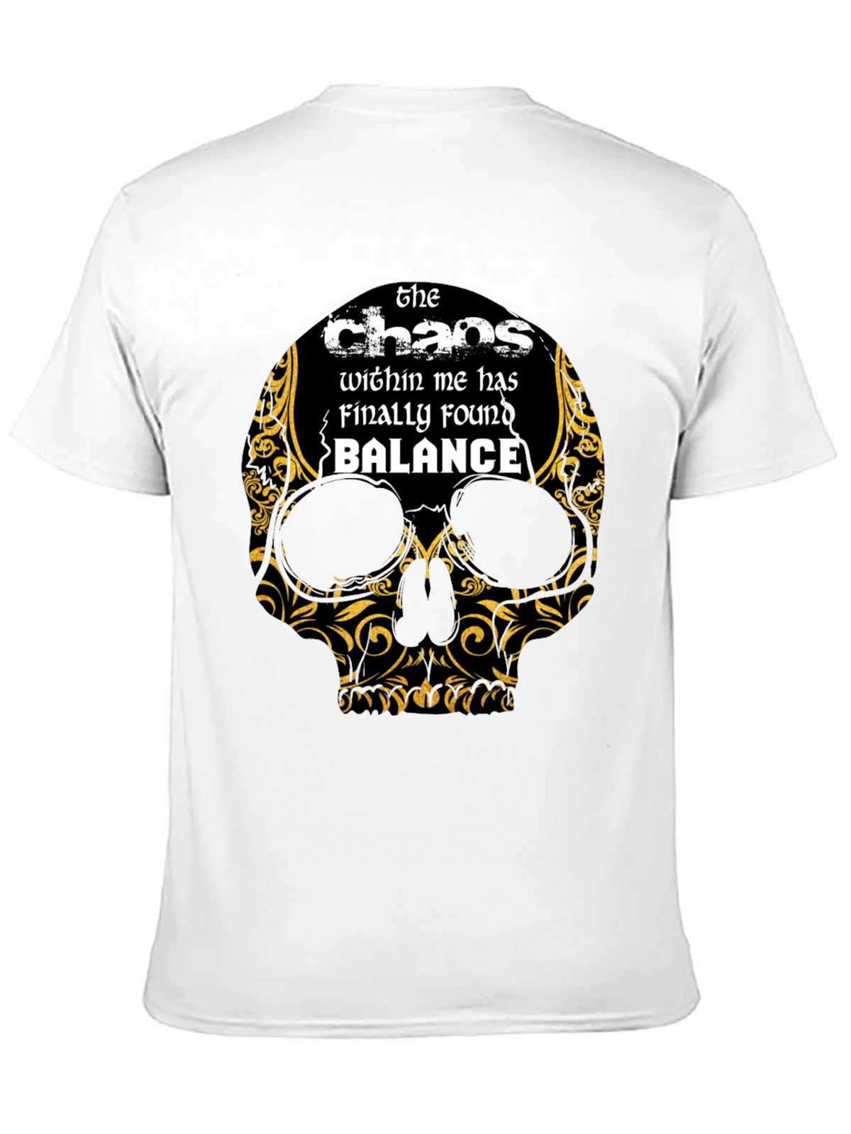 Chaos Within Me Skull Graphic T-Shirt