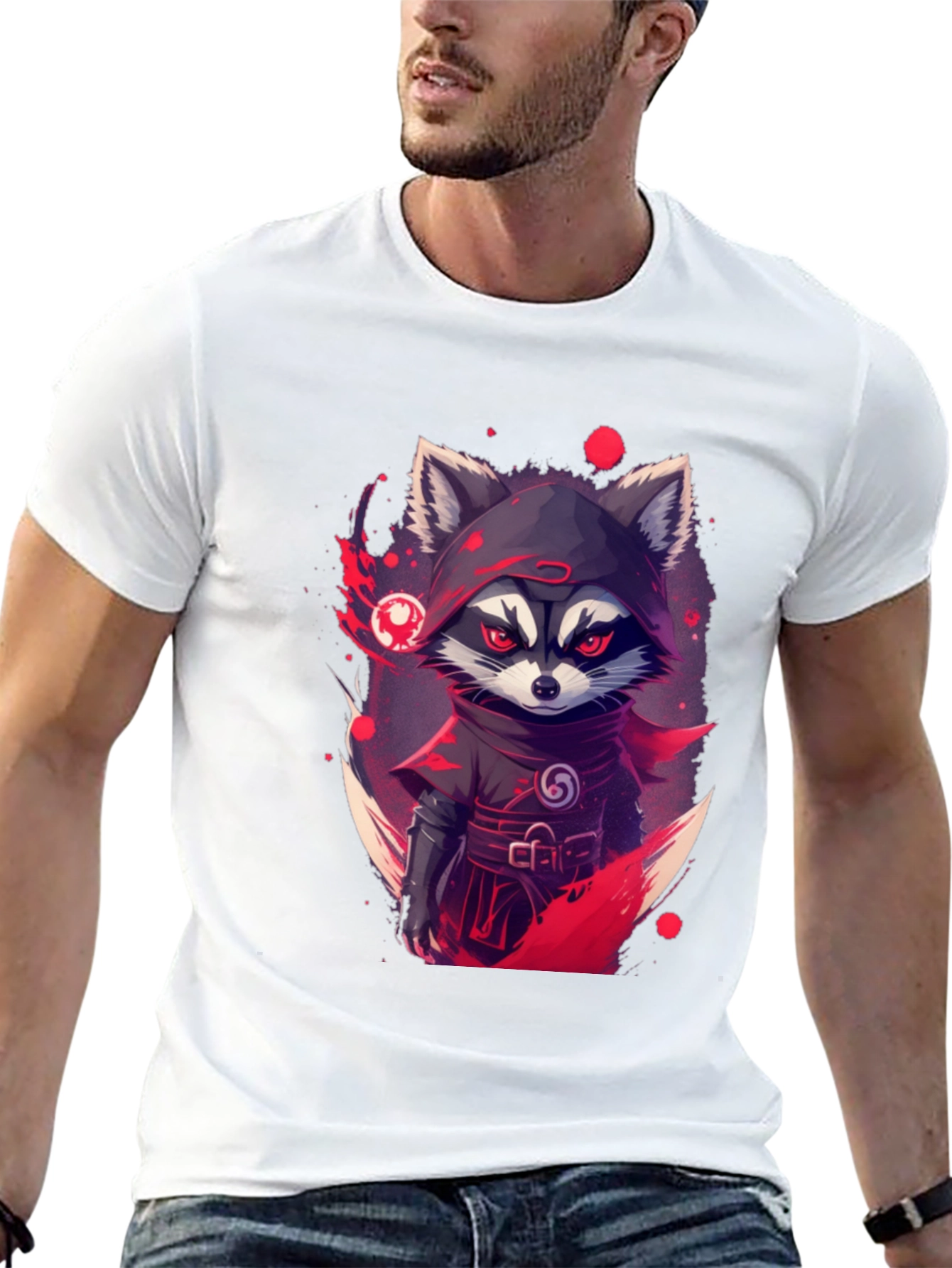 Ninja Raccoon Graphic Tee - Urban Style