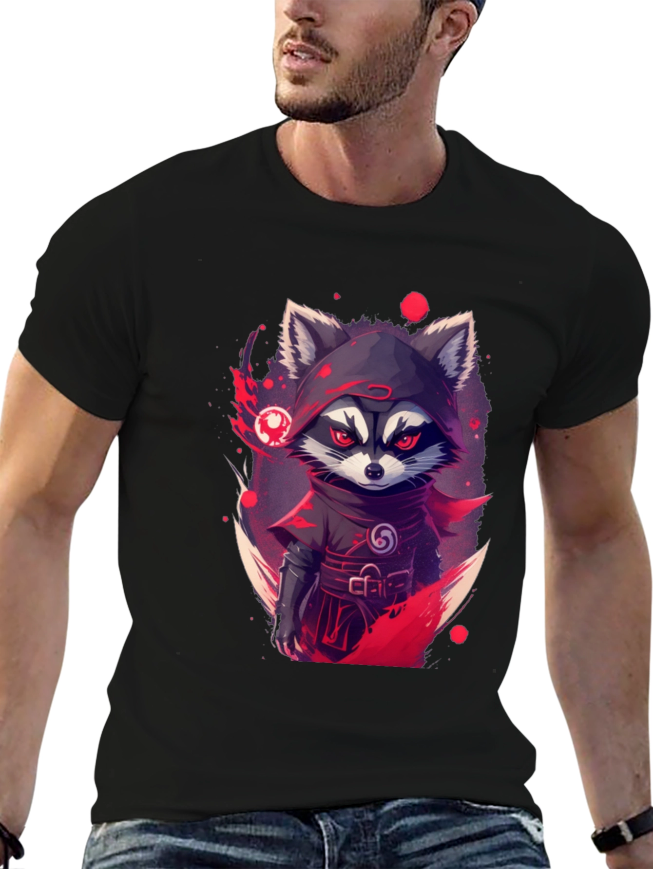 Ninja Raccoon Graphic Tee - Urban Style