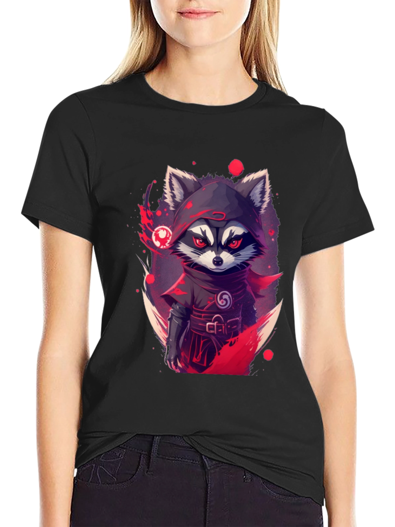 Ninja Raccoon Graphic Tee - Urban Style