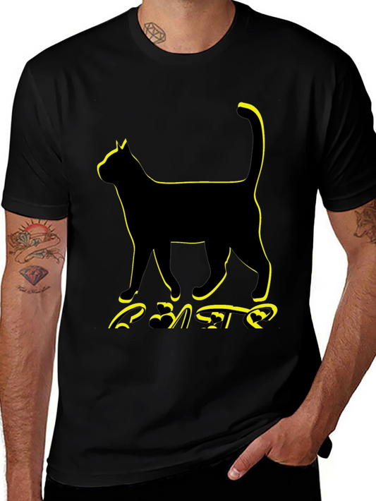 Black Cat Graphic Tee - Unisex Style