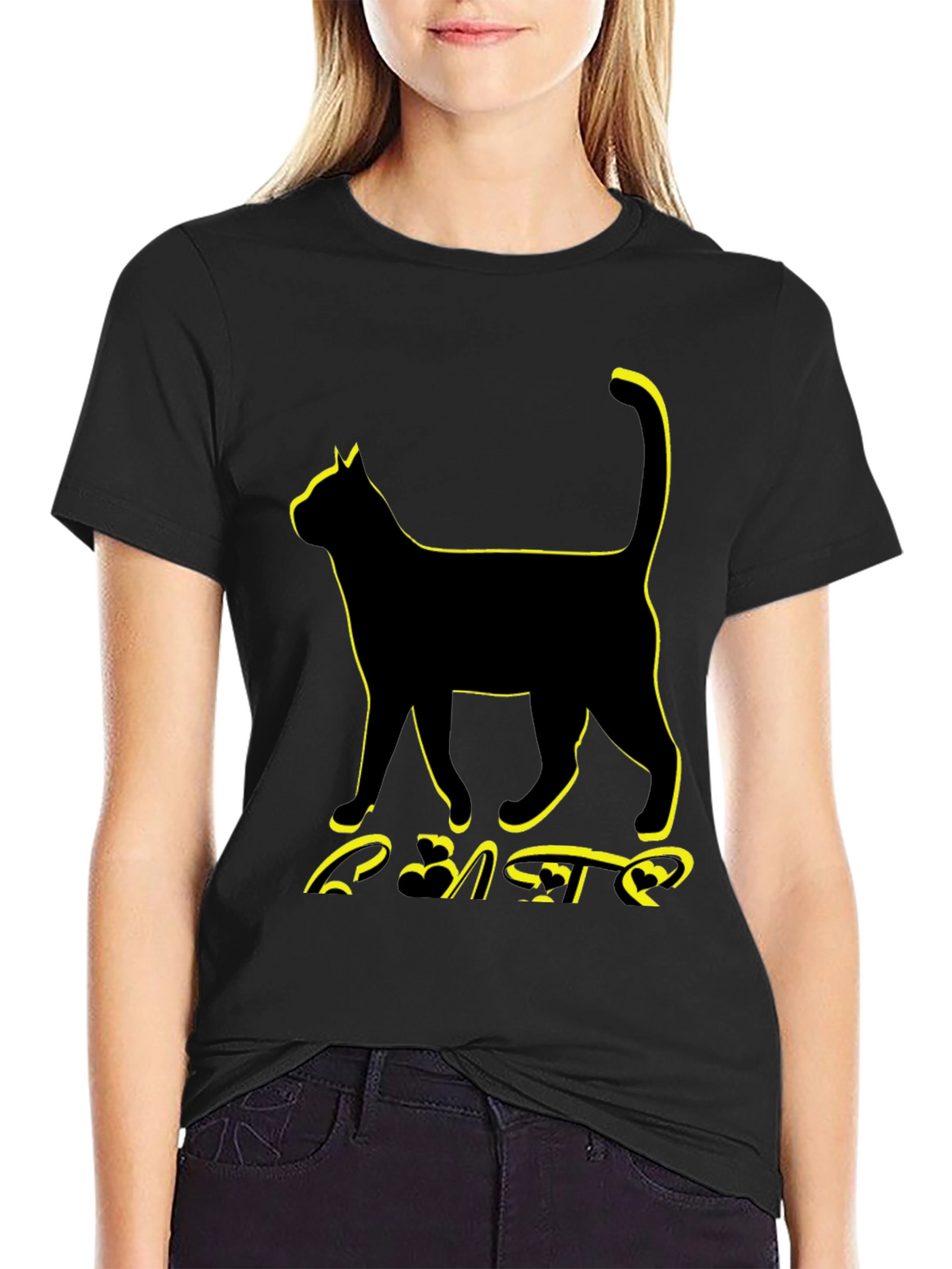 Black Cat Graphic Tee - Unisex Style