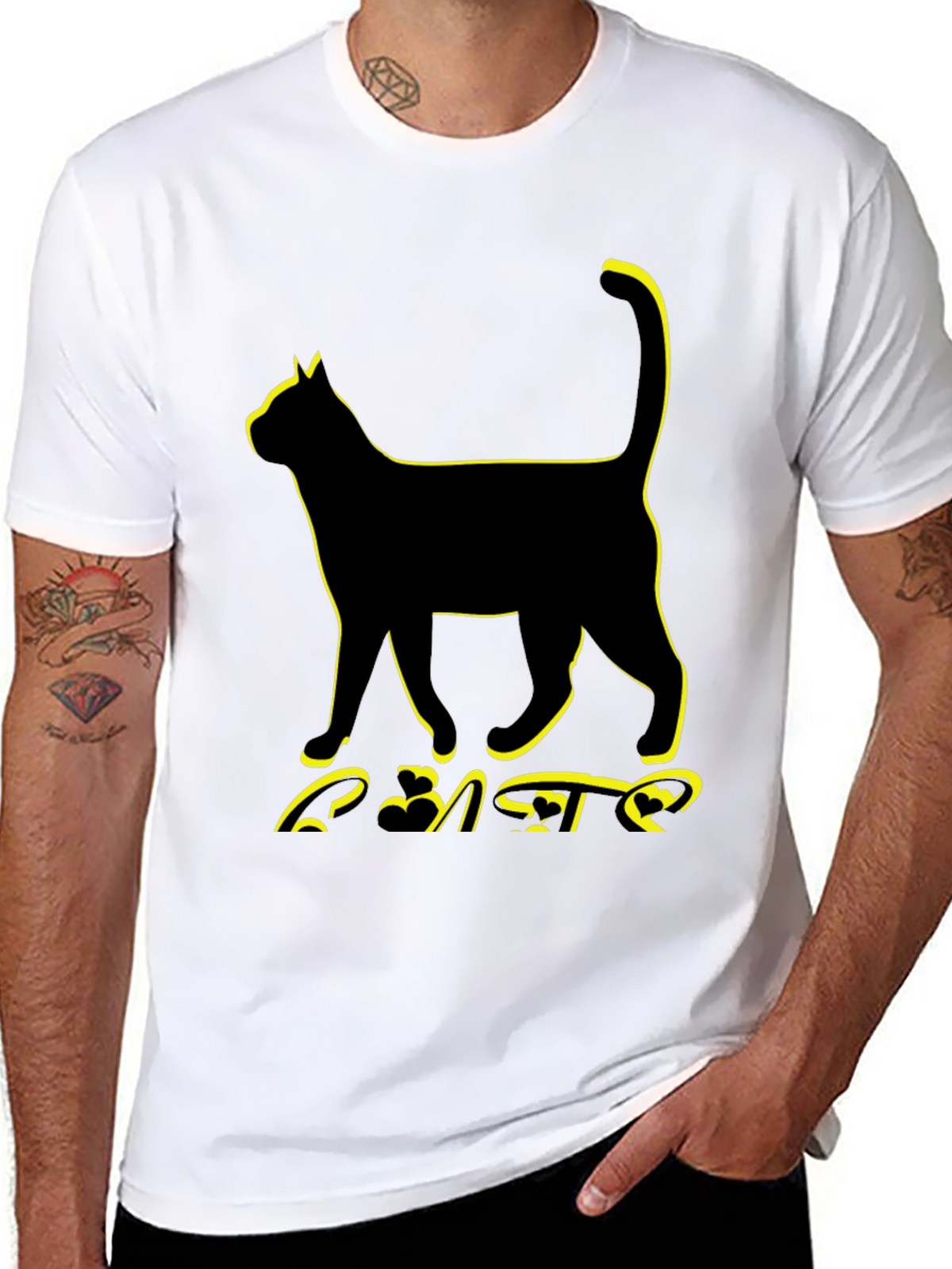 Black Cat Graphic Tee - Unisex Style