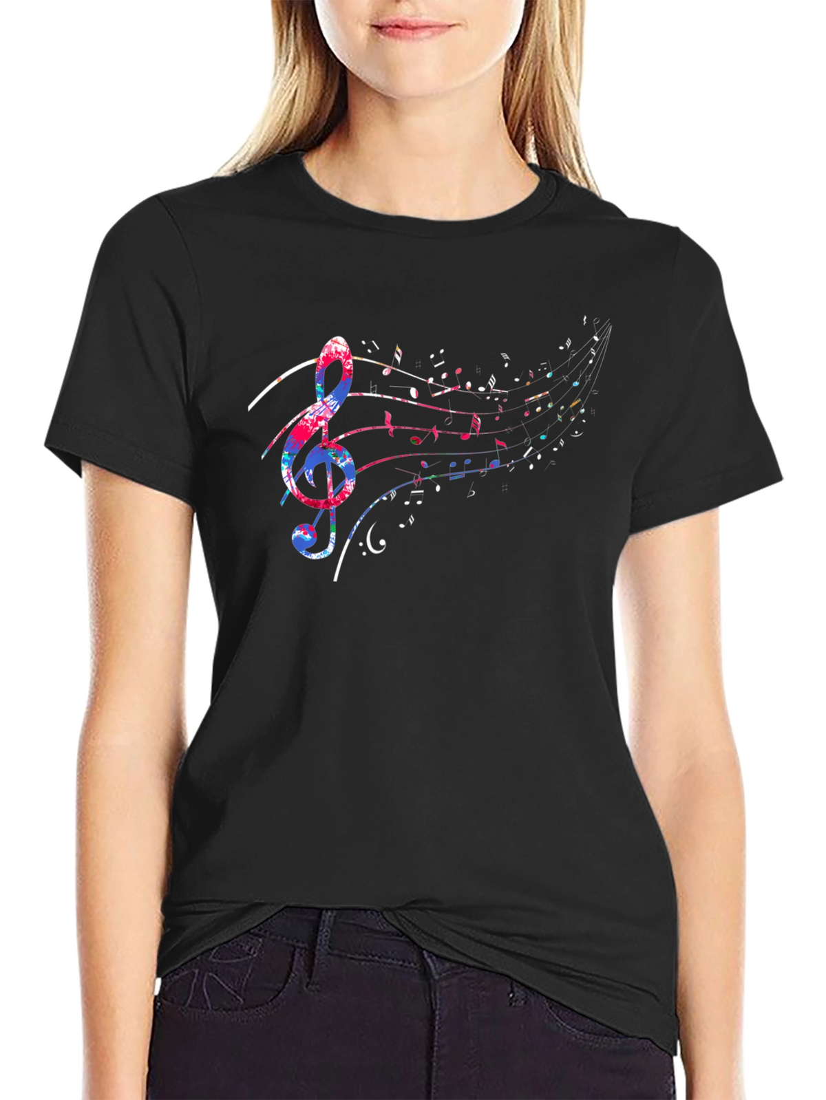 Musical Note Treble Clef Graphic Tee