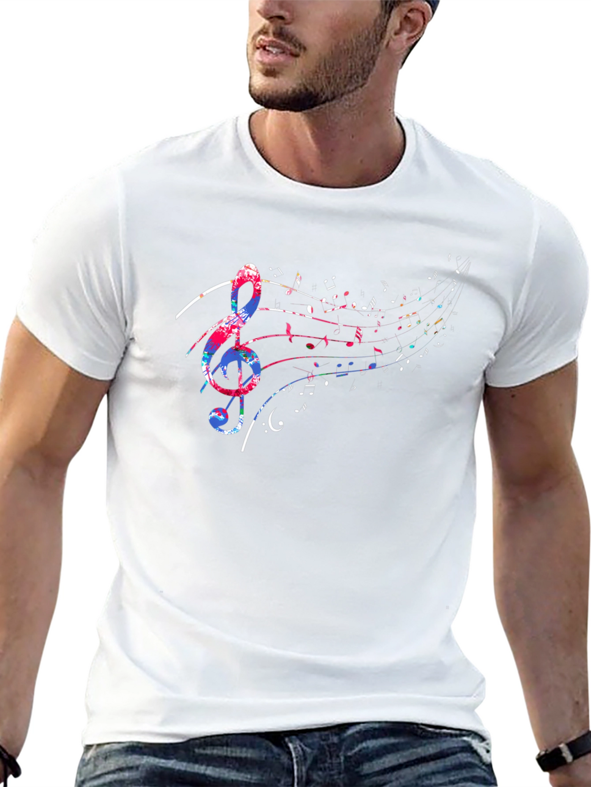 Musical Note Treble Clef Graphic Tee