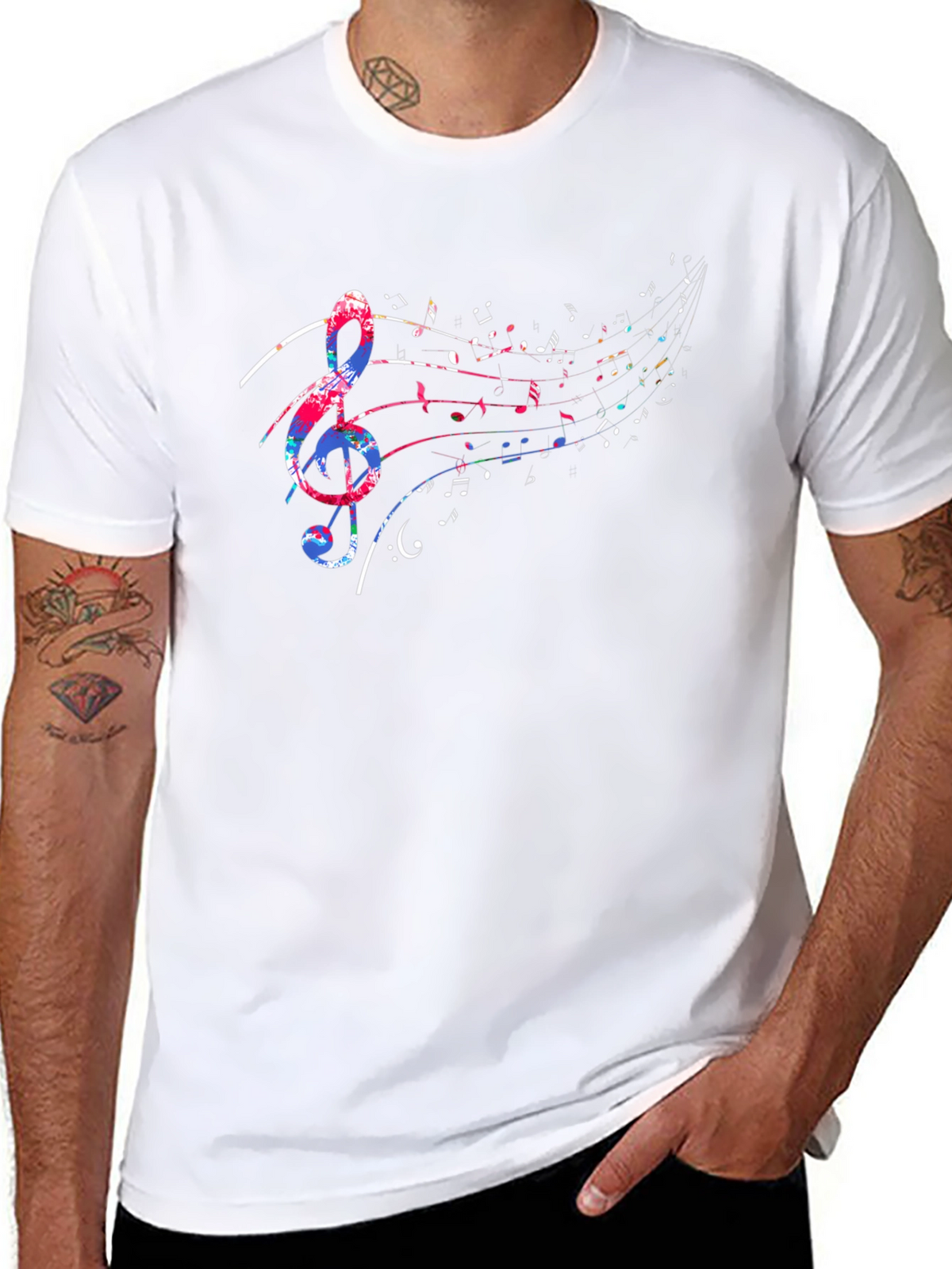 Musical Note Treble Clef Graphic Tee