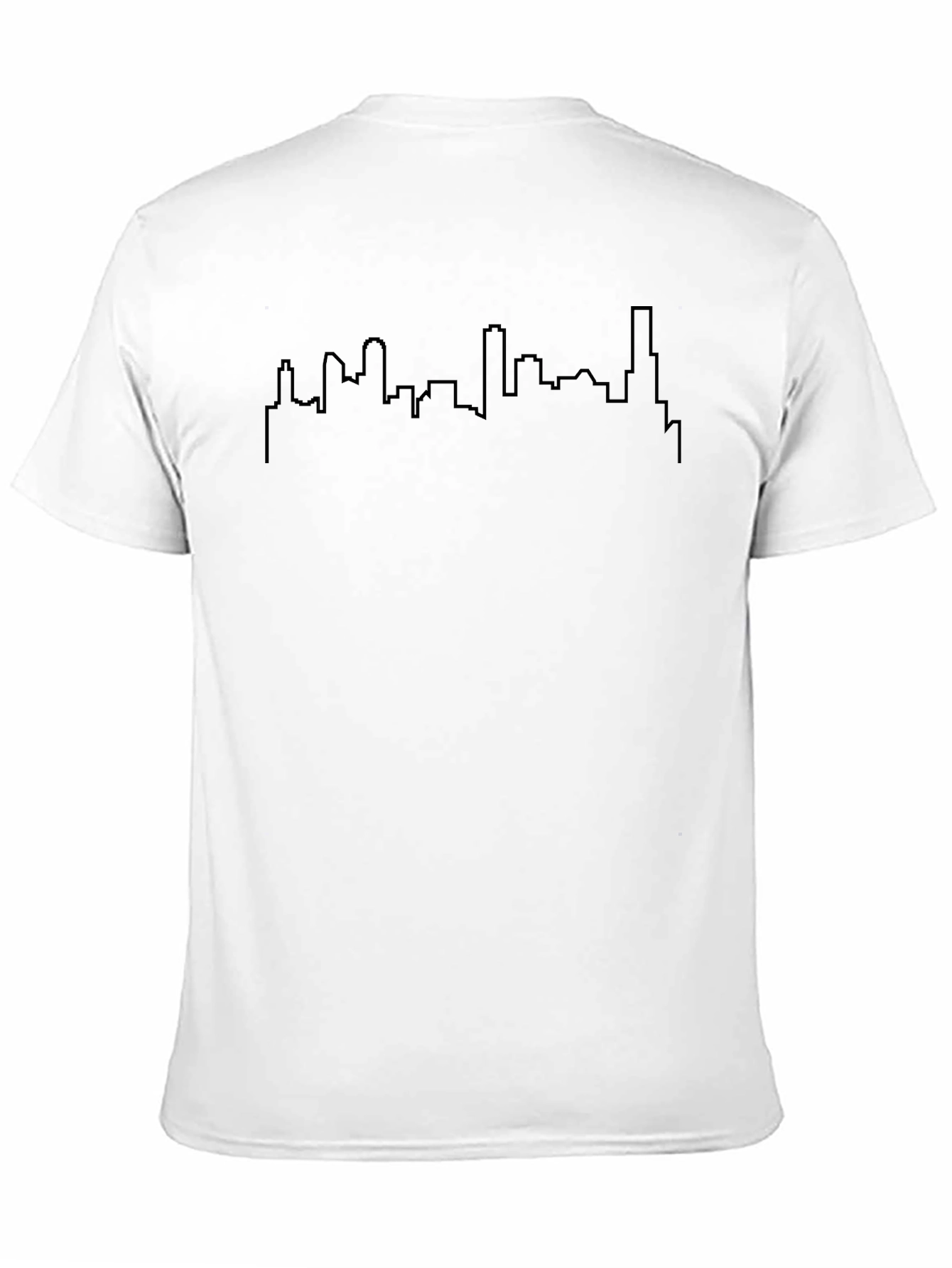 Modern Skyline Graphic Black T-Shirt