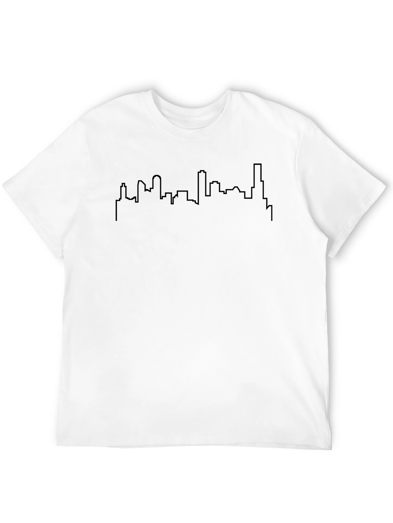 Modern Skyline Graphic Black T-Shirt