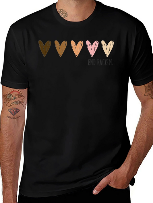 End Racism Heart T-Shirt: Equality & Unity Tee