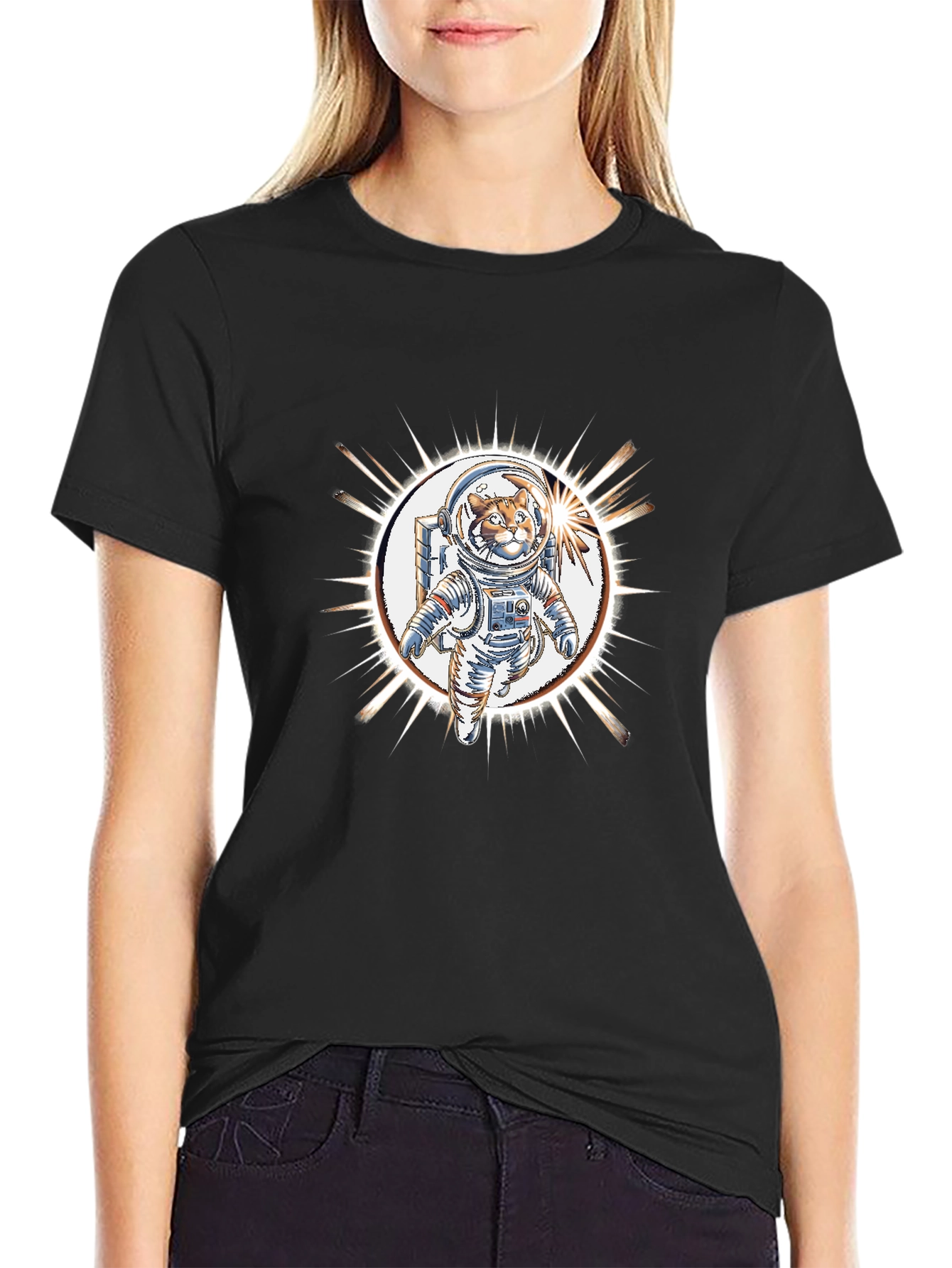 Astronaut Cat T-Shirt - Space Adventure Tee