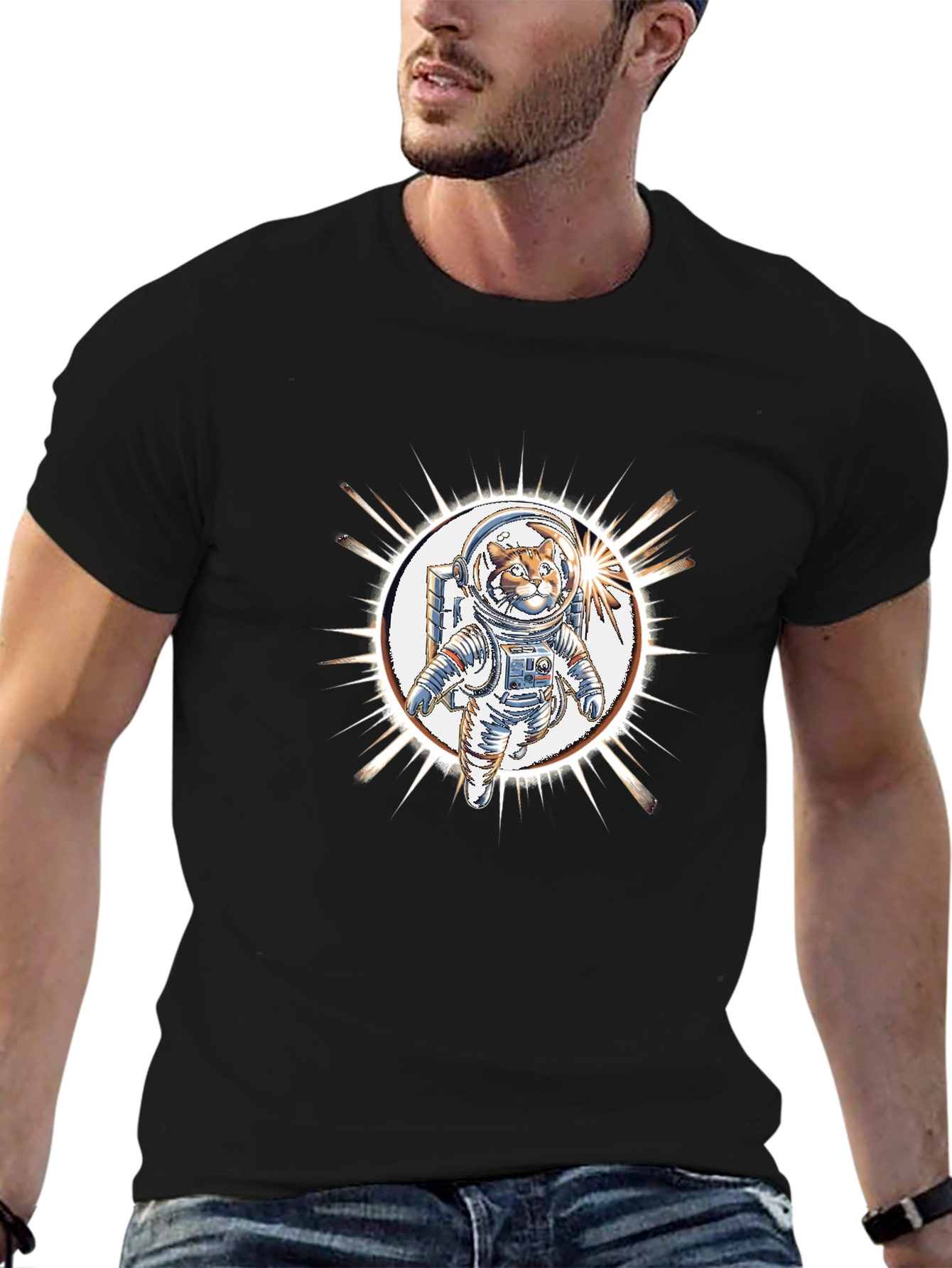 Astronaut Cat T-Shirt - Space Adventure Tee