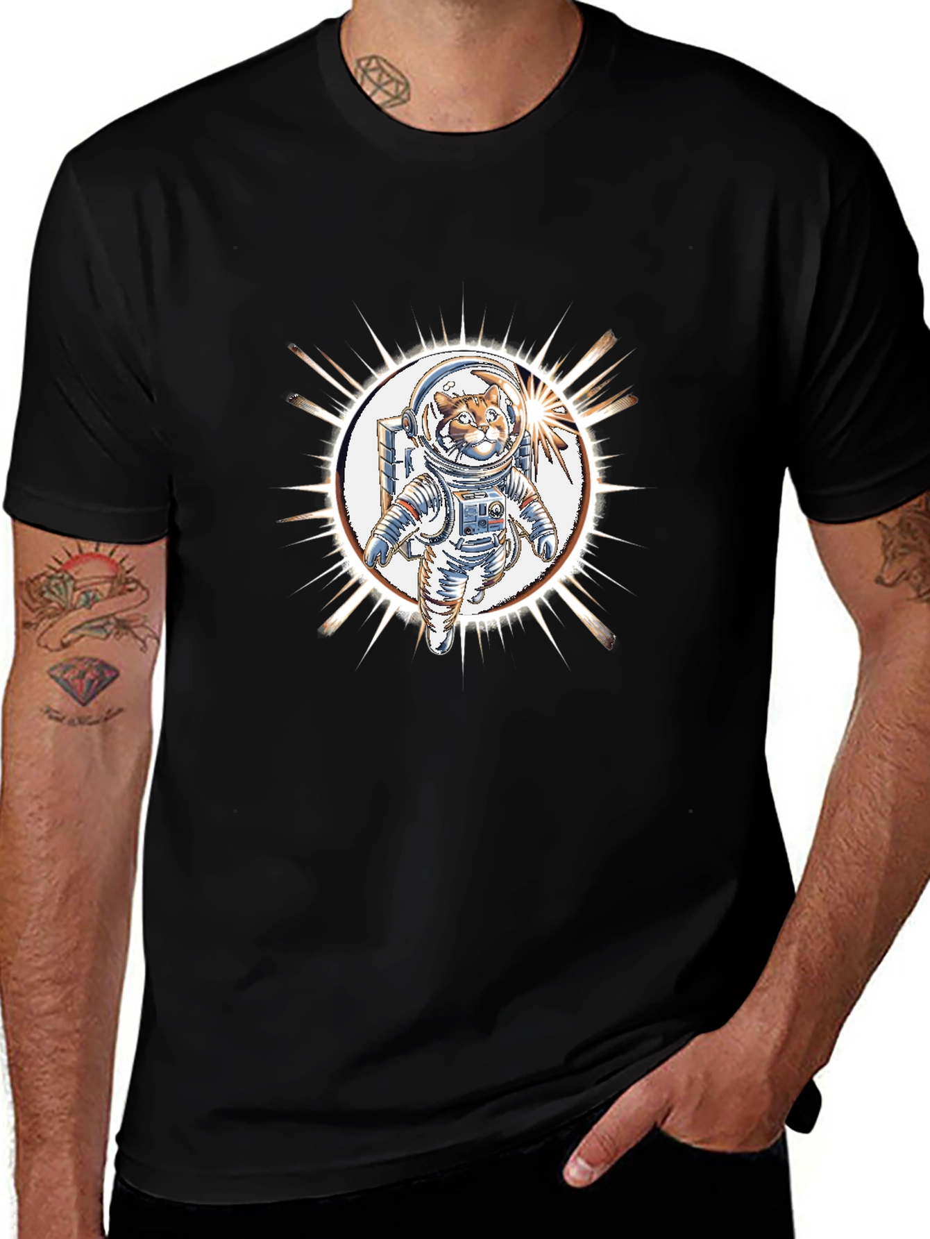 Astronaut Cat T-Shirt - Space Adventure Tee