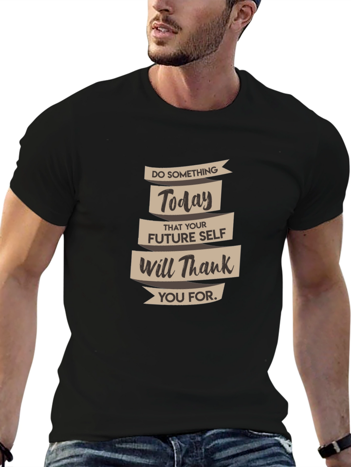 Inspirational Quote Black Graphic Tee