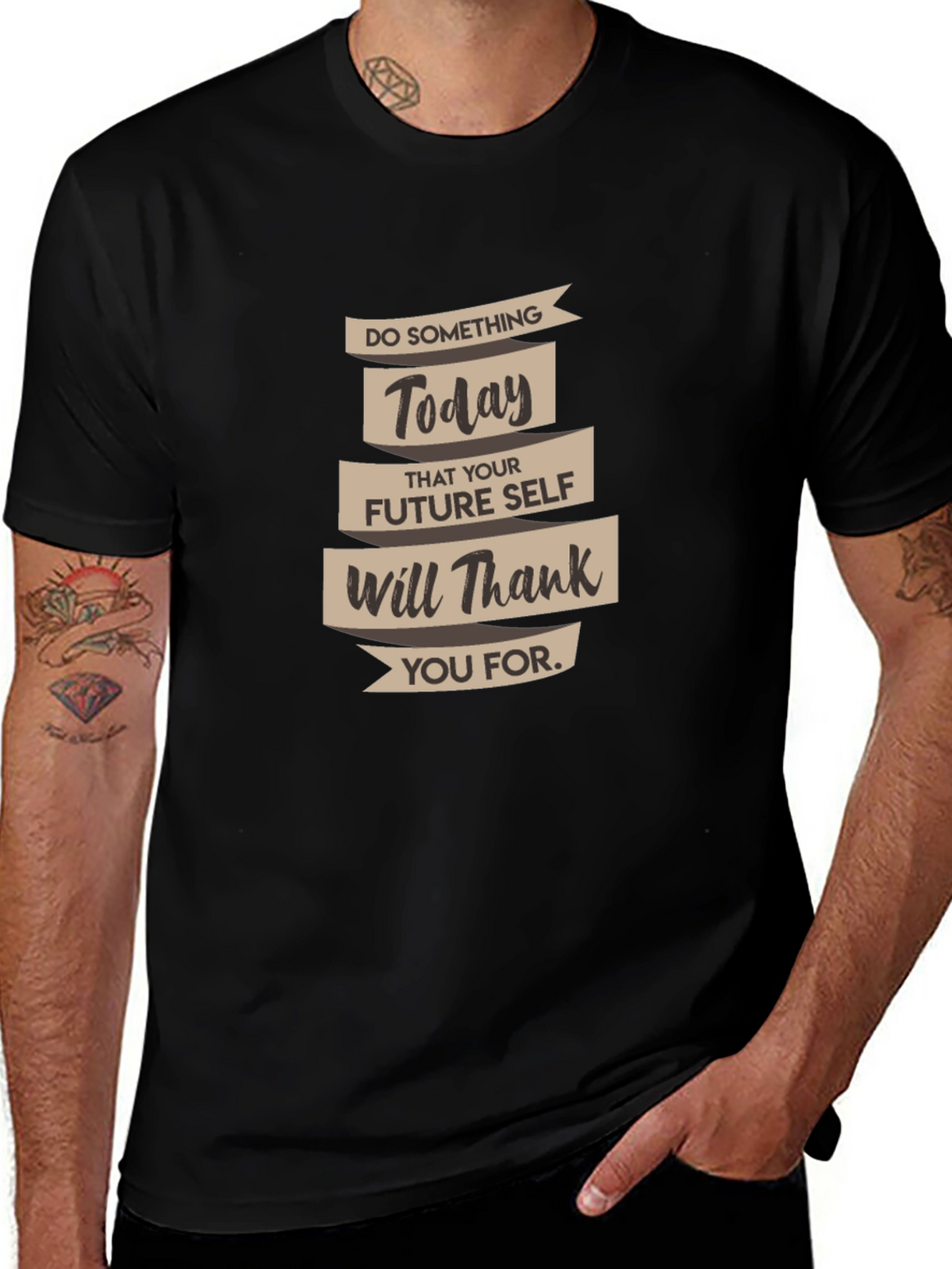 Inspirational Quote Black Graphic Tee