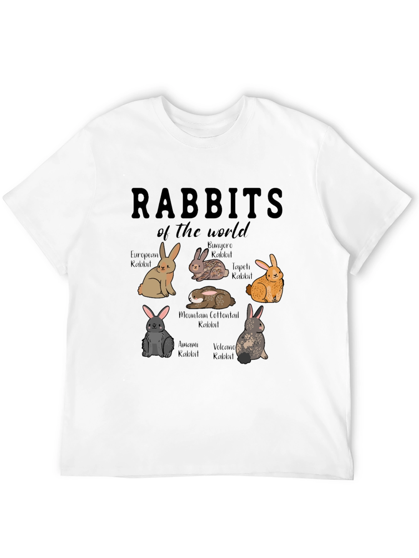Rabbits of the World T-Shirt: Cute Animal Tee