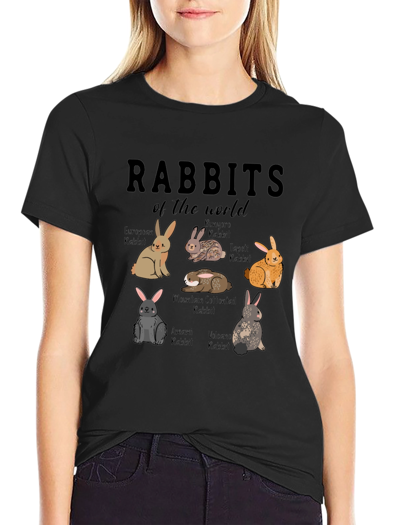 Rabbits of the World T-Shirt: Cute Animal Tee
